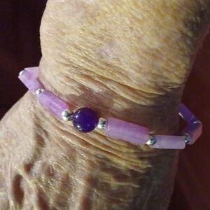 Bracelet purple and sliver